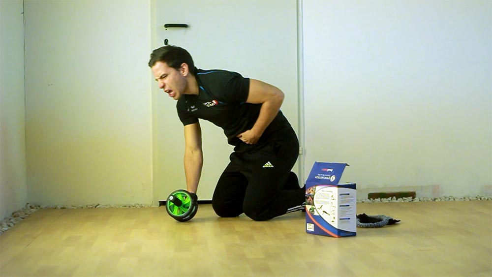 Bauchroller Wheel Roller Bauchtrainer Bauchmuskeltrainer Fitness Übung Tool DHL 