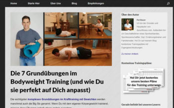 Screenshot meines Artikels auf fitvolution.de
