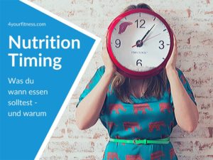 Titelbild, Nutrition Timing, Frau, Uhr vor Gesicht