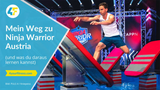 Ninja Warrior Austria Titelbild Artikel mit Patrick Bauer beim Fünfsprung