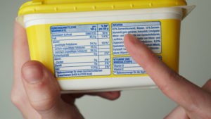 Margarine, Rückseite, Finger